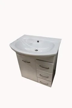 Ceramic shell for bathroom and wardrobe under the sink, furniture Stock Photos