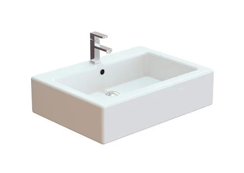 Ceramic sink bathroom isolated on white background Stock Illustration