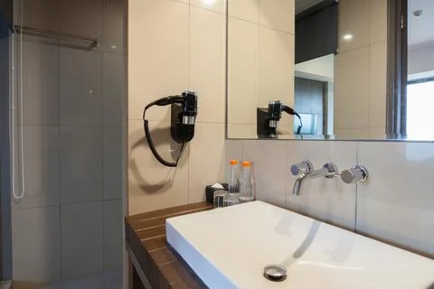 Ceramic sink in bathroom Stock Photos