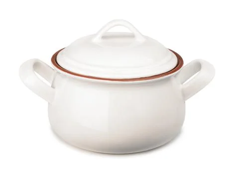 Ceramic soup pot Stock Photos