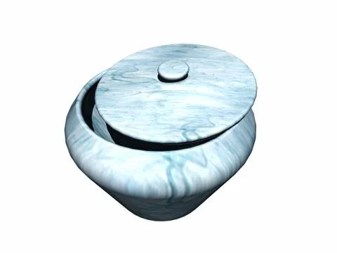 Ceramic soup tureen with lid Stock Illustration