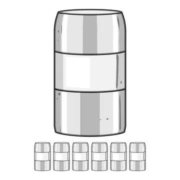 Ceramic spice grinder cartoon vector graphic Ilustración de archivo
