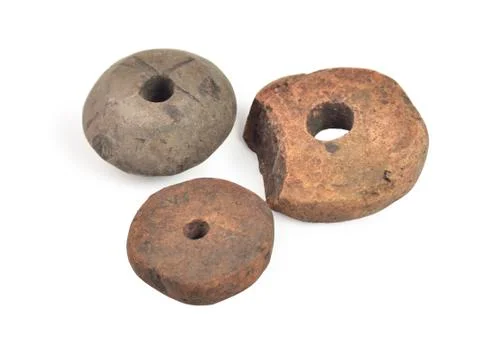 Ceramic spindle whorl Stock Photos