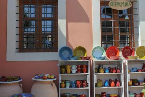 Ceramic Store Showcase Stock Photos