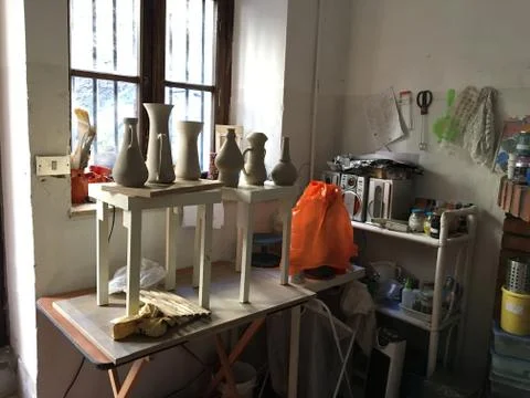 Ceramic studio Fotos Stock