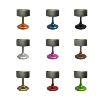 Ceramic Table Lamp Set Иллюстрация