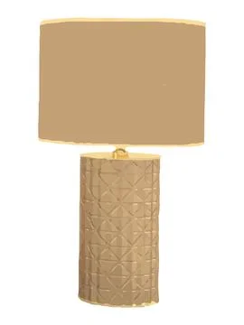 Ceramic Table Lamp. Table Lamp on white. Stock Illustration