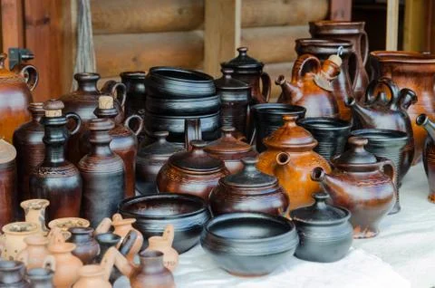 Ceramic tableware Stock Photos