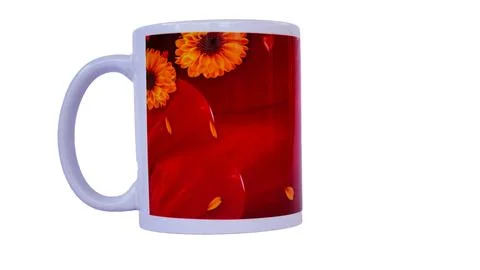 Ceramic Tea Mug, ceramic coffee or tea cup isolated on white background. Stock Photos