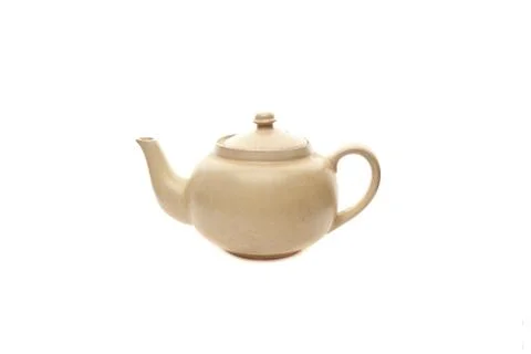 Ceramic tea pot isolated on white background Stock Photos