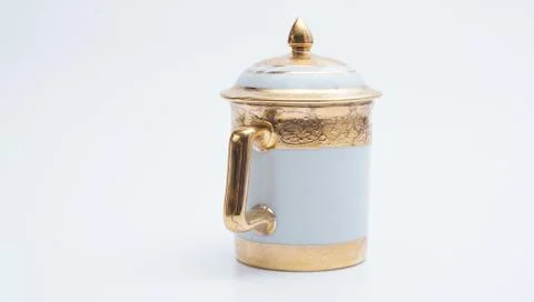 Ceramic  teacup on white background. Stock Photos