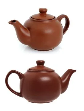 Ceramic teapot for brewing tea Stock Photos