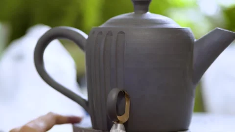 Ceramic teapot carving process Stock Footage 316308652