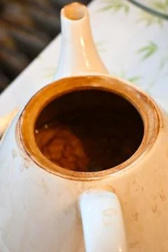 Ceramic teapot close-up Stockfoto's