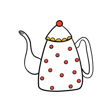 Ceramic teapot Illustrazione stock