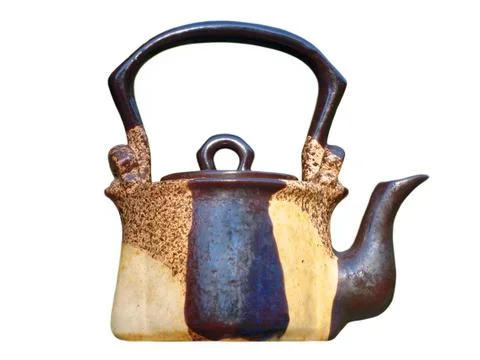 Ceramic teapot.isolated. Foto stock