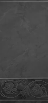 Ceramic tile and bordure pattern useful as background or texture, black white Stock Photos