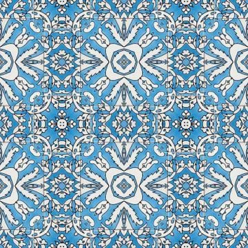 Ceramic tile - color kaleidoscopically generated background, seamless Stock Illustration