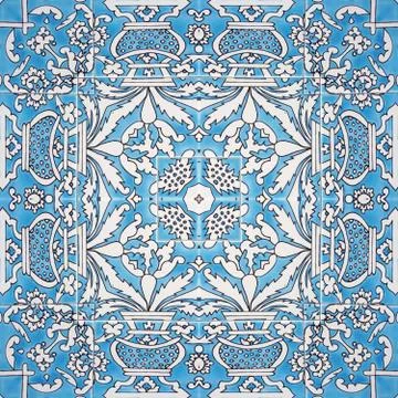 Ceramic tile - color kaleidoscopically generated background, seamless Stock Illustration