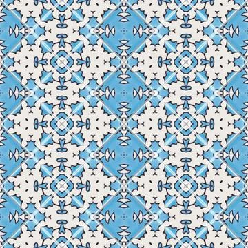 Ceramic tile - color kaleidoscopically generated background, seamless Stock Illustration