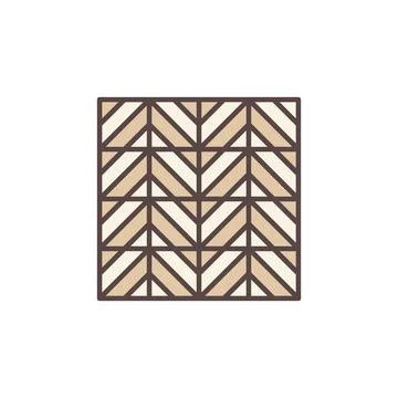 Ceramic Tile with Diagonal Design vector colored icon Stock Illustration