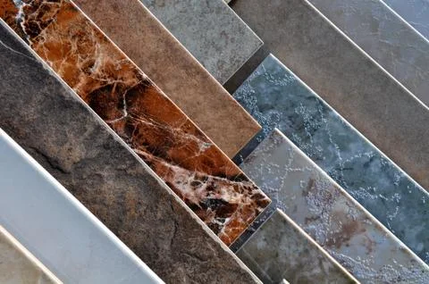 Ceramic tile display samples Stock Photos