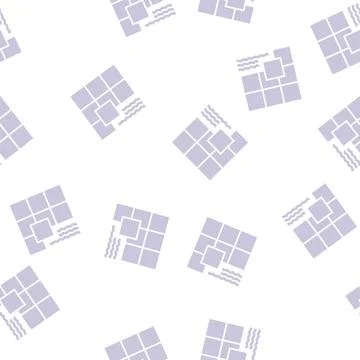 Ceramic tile glyph seamless pattern Stock Illustration