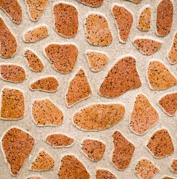 Ceramic tile imitation rounded pebbles Foto stock