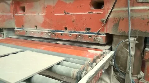Ceramic tile making machine Stock-Footage 73821798