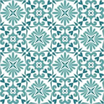 Ceramic tile mosaic in Arabic Moroccan style, vector illustration Ilustración de archivo