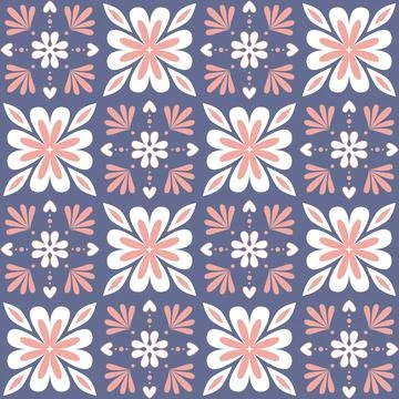 Ceramic tile mosaic, design wall decoration in Arabic Moroccan style, vector  库存插图