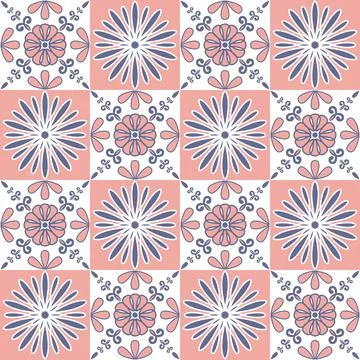 Ceramic tile mosaic, design wall decoration in Arabic Moroccan style, vecto.. Stockillustratie
