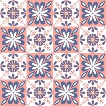 Ceramic tile mosaic, design wall decoration in Arabic style seamless pattern Stockillustratie