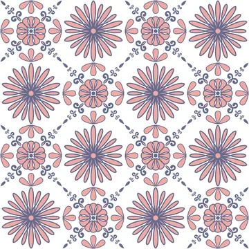 Ceramic tile mosaic, design wall decoration in Arabic Moroccan style, vector  스톡 일러스트