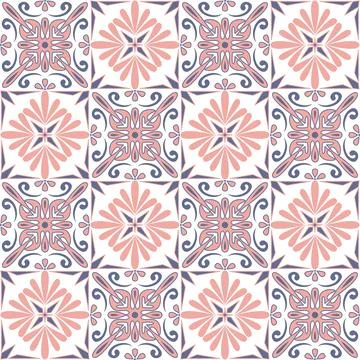 Ceramic tile mosaic, design wall decoration in Arabic Moroccan style, vecto.. Stockillustratie
