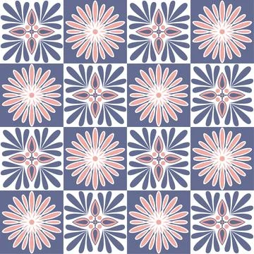 Ceramic tile mosaic, design wall decoration in Arabic Moroccan style, vecto.. Stockillustratie