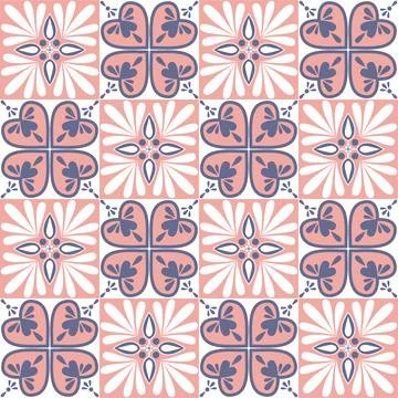 Ceramic tile mosaic, designer wall decoration in Arabic Moroccan style, vecto Stockillustratie