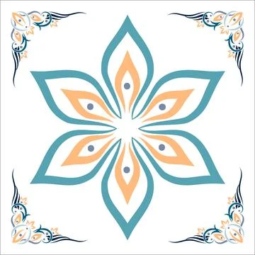 CERAMIC TILE MOTIF Stock Illustration