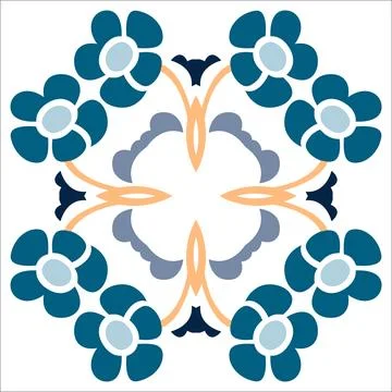 CERAMIC TILE MOTIF Stock Illustration