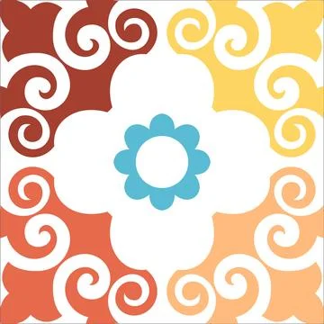 CERAMIC TILE MOTIF Stock Illustration