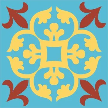 CERAMIC TILE MOTIF Stock Illustration