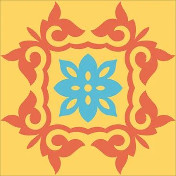CERAMIC TILE MOTIF Stock Illustration