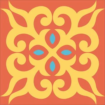 CERAMIC TILE MOTIF Stock Illustration