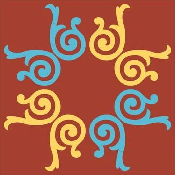 CERAMIC TILE MOTIF Stock Illustration