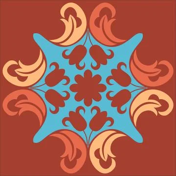 CERAMIC TILE MOTIF Stock Illustration