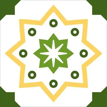 CERAMIC TILE MOTIF Stock Illustration