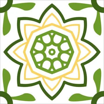 CERAMIC TILE MOTIF Stock Illustration