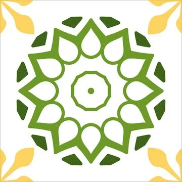 CERAMIC TILE MOTIF Stock Illustration