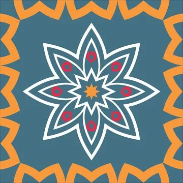 CERAMIC TILE MOTIF Stock Illustration