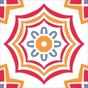 CERAMIC TILE MOTIF Stock Illustration